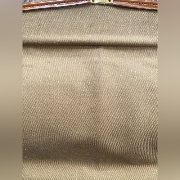 Rolfs Map Holder Faux Carmel Leather Vintage Car Buckle Closure Canvas Interior - Picture 5 of 6